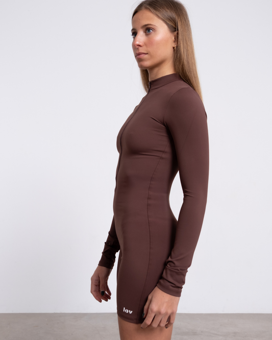 DAISY MONO DEPORTIVO DE MANGA LARGA EN MARRÓN