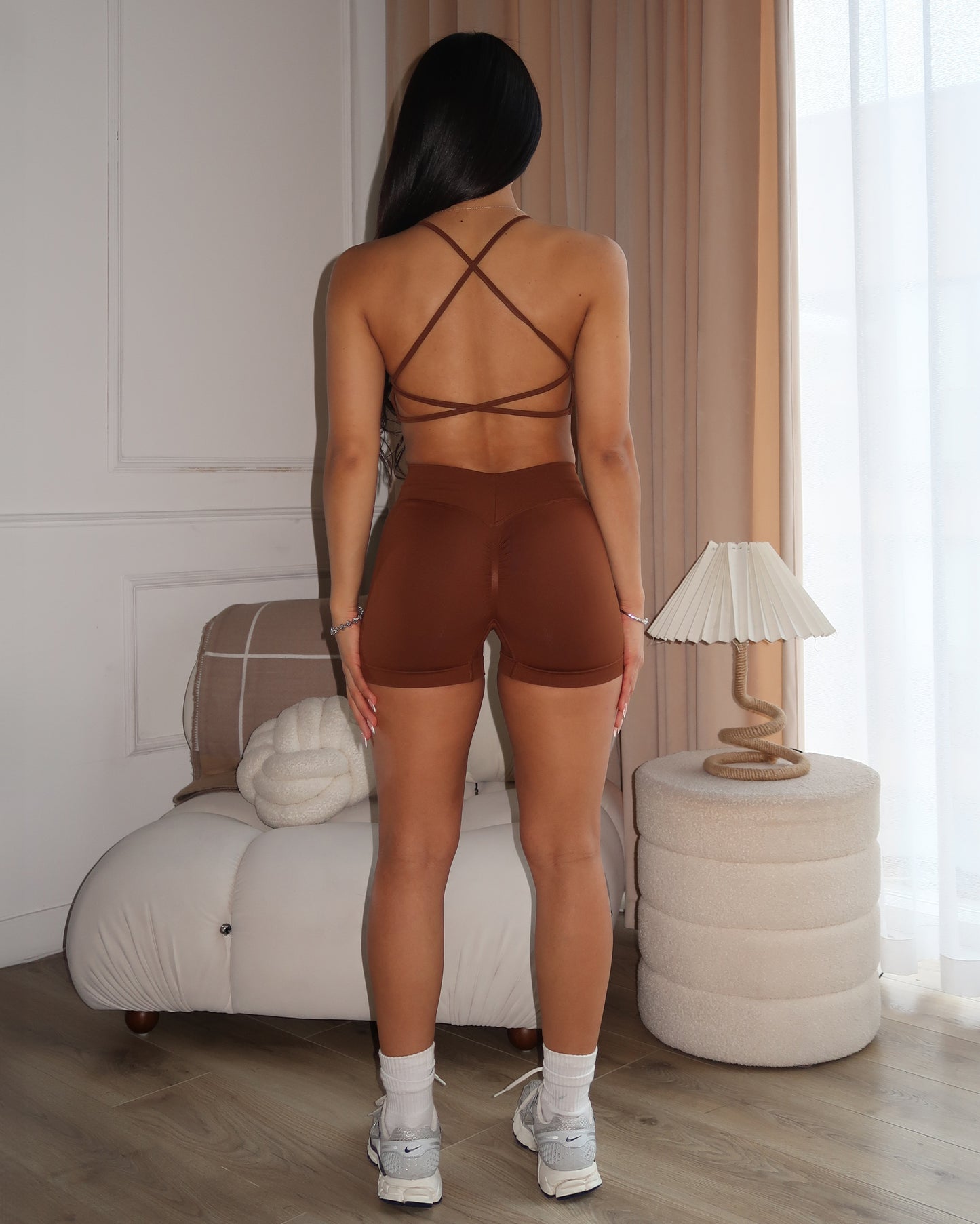 MIA SPORTS BRA CROSS BACK IN BROWN